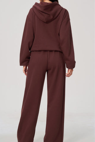 Relaxed Zip-Up Hoodie & Wide-Leg Sweatpants Set