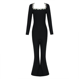 Flora Long Sleeve Bandage Jumpsuit