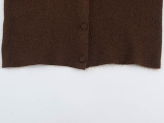 Wool-Blend Short Jacket with Faux Fur Collar and Cuffs