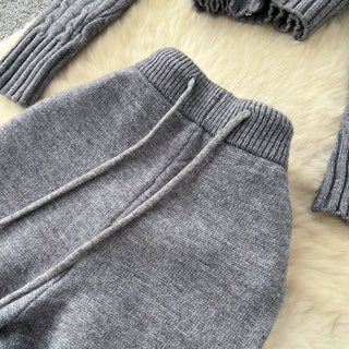 Soft Knit Turtleneck Sweater & Long Pants Cozy Set