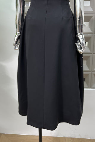 Pearl & Crystal Strapless Midi Dress