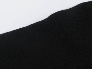Belted Mock Neck Knit Sweater with Wide Sleeves