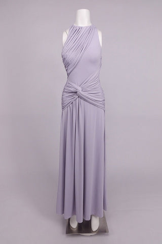 Ruched Twist Waist Sleeveless Long Dress
