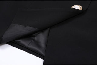 Elegant Long Sleeve Mini Dress with Fitted Silhouette and Button Accents