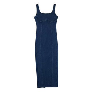 Jenny Sleeveless  Denim Long Dress