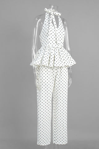 Monroe Polka Dot Peplum Set