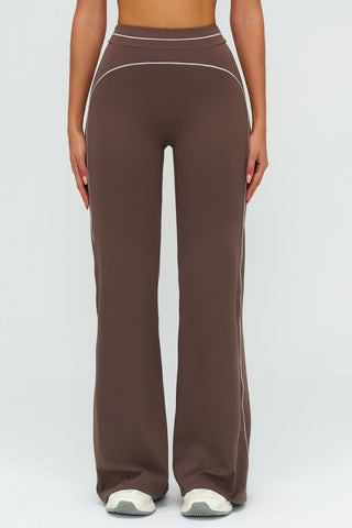 Flex Fit Long Sleeve Top and High-Waist Pants Set