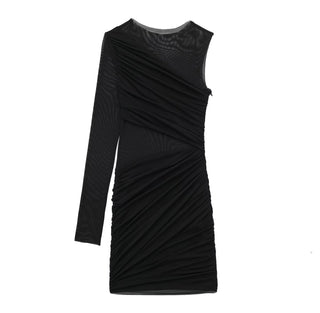 Laurel One Shoulder Mesh Mini Dress