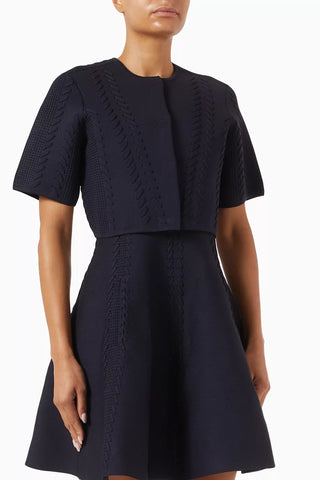 Sleeveless Knit Mini Dress – Sculpting Fit, Flared Skirt, Premium Stretch Fabric