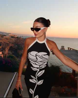 Chic Halter Backless Bandage Midi Dress