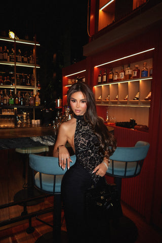 Sleeveless Backless Lace Long Dress