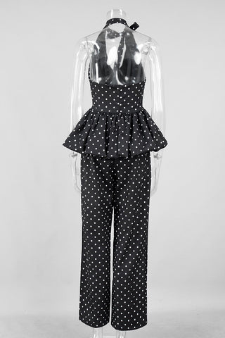 Monroe Polka Dot Peplum Set