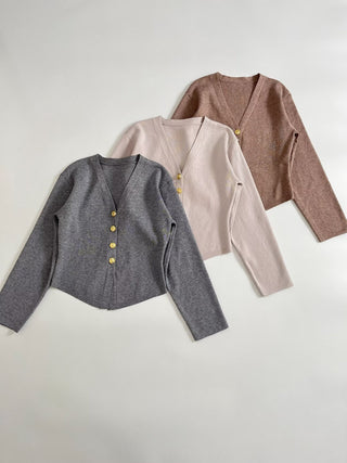 Ribbed Knit V-Neck Cardigan & Wide-Leg Pants Lounge Set – Soft Stretch Knit, Long Sleeves, Relaxed Fit