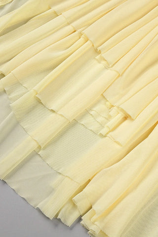 Strapless Sheer Panel Long Dress