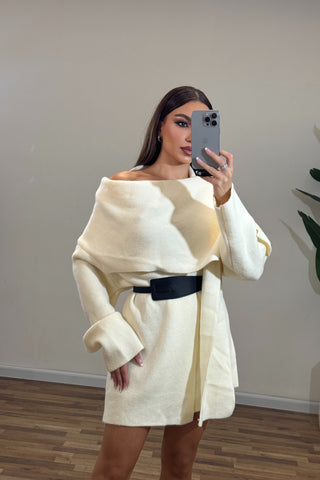 Soft Wool Wrap Coat with Wide Collar