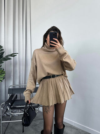 Cozy Wool Blend Sweater & Skirt Set