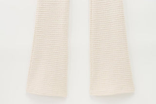 Elegant Bow Cardigan & Flared Pants Set