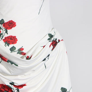 Strapless Bodycon Floral Print Draped Mini Dress