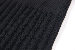 Knitted Button-Up Polo Collar Long Midi Dress – Short Sleeve