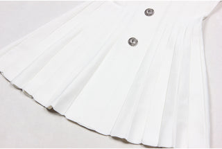 Classic Short Sleeve Polo Button-Up Knitted Mini Dress