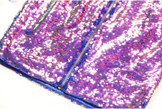 Long Sleeve Shiny Glow Sequin Mini Dress