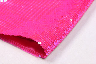 Long Sleeve Shiny Glow Sequin Mini Dress