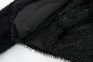 Luxe Black Faux Fur Short Jacket