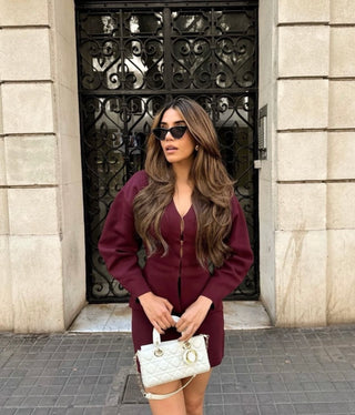 Brushed Knit Loose Sleeve Knitted Jacket