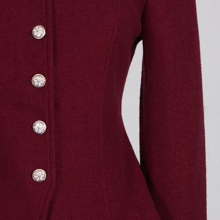 Elegant High-End Woven Long Sleeve Suit Jacket with Statement Buttons