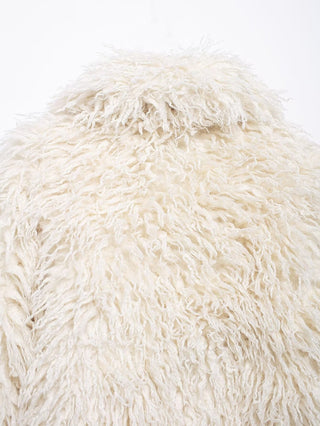 Long Sleeve Shaggy Faux Fur Jacket