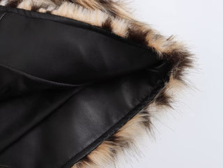 Premium Faux Leopard Fur Jacket