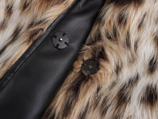 Premium Faux Leopard Fur Jacket