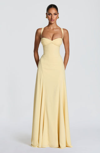 Ruched Sweetheart Corset Long Dress – Lace-Up Back Evening Dress