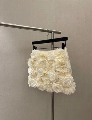 Floral Embellished Mini Skirt