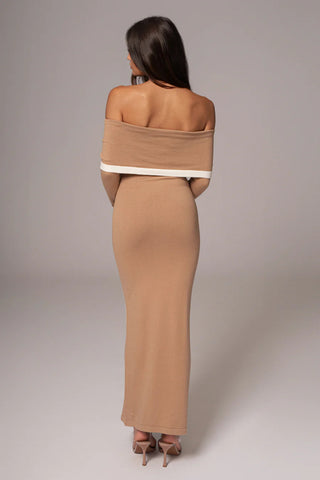 Off-Shoulder Long Sleeve Bodycon Long Dress