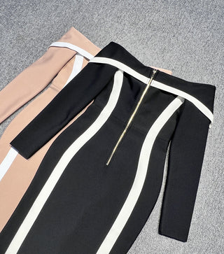 Off-Shoulder Long Sleeve Bodycon Long Dress