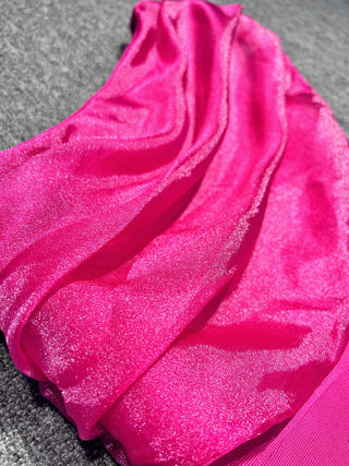 One-Shoulder Diamond-Embellished Bandage Tall Dress