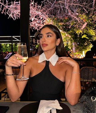 Backless Polo Bandage Mini Dress