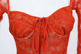 Flare Sleeve Mesh Mini Dress