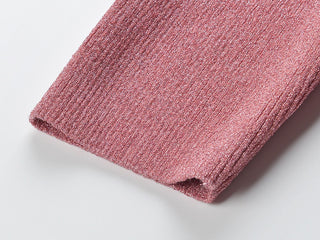 Fitted Knitted Short Sleeve Polo Mini Dress with Shimmering Button Front and Soft Stretch