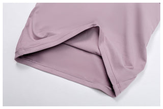 Sport Halter Neck Padded Crop Top with Wide Leg High Stretch Pants Set