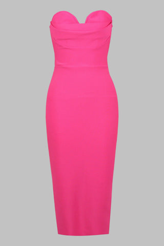 Adriana Strapless Bandage Midi Dress