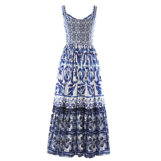 April Sleeveless Floral Long Dress