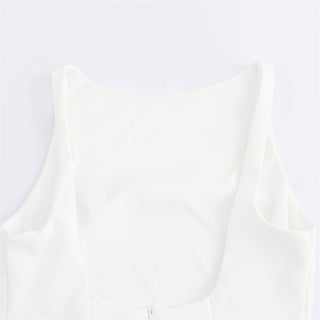 Ruffled Hem Sleeveless Romper Dress