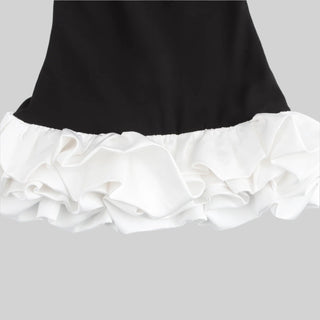 Ruffled Hem Sleeveless Romper Dress