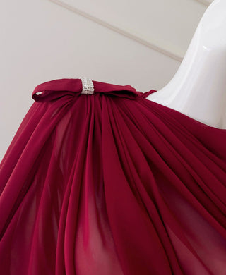 Elegant Long-Sleeve Oblique Shoulder Sheer Top and Skort Set