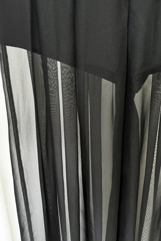 Sheer Wide-Leg Layered Pants