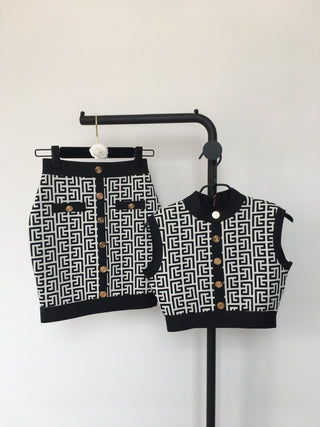 Madeline Bandage Crop Mini Set