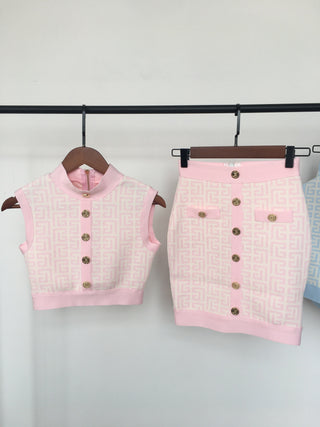 Madeline Bandage Crop Mini Set