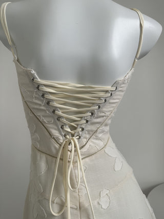 Backless Tie Back Elegance White Long Dress